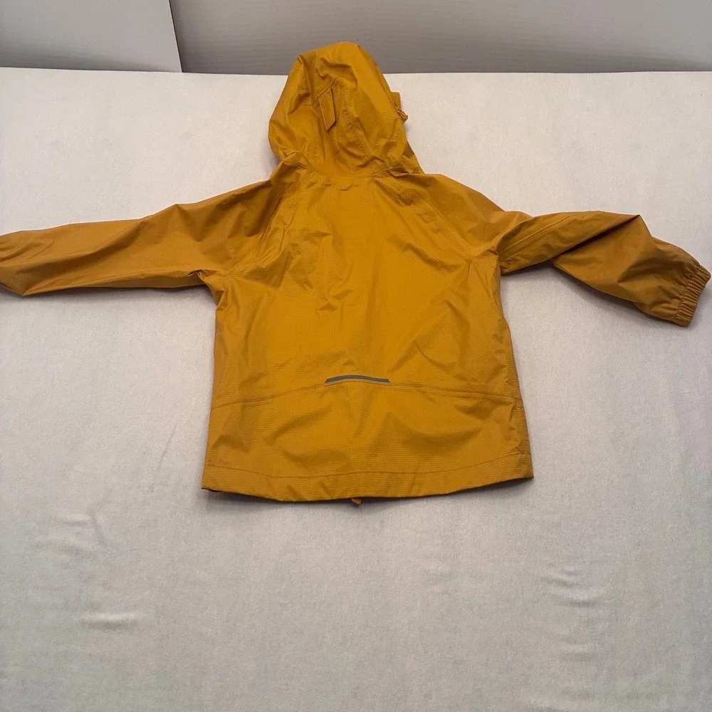 REI Co-op Rainier Rain Jacket Toddler 3T Mustard Yellow Waterproof Hooded Shell